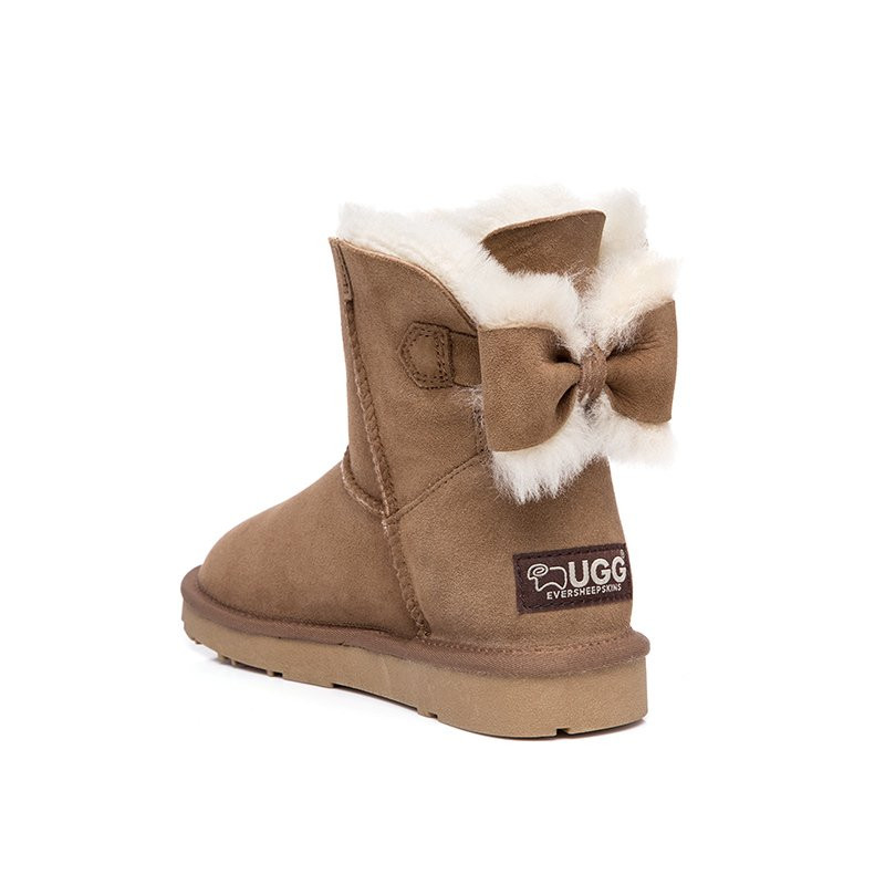 【ever uggever ugg 女士雪地靴】【免税】ever ugg 单后蝴蝶结 雪地