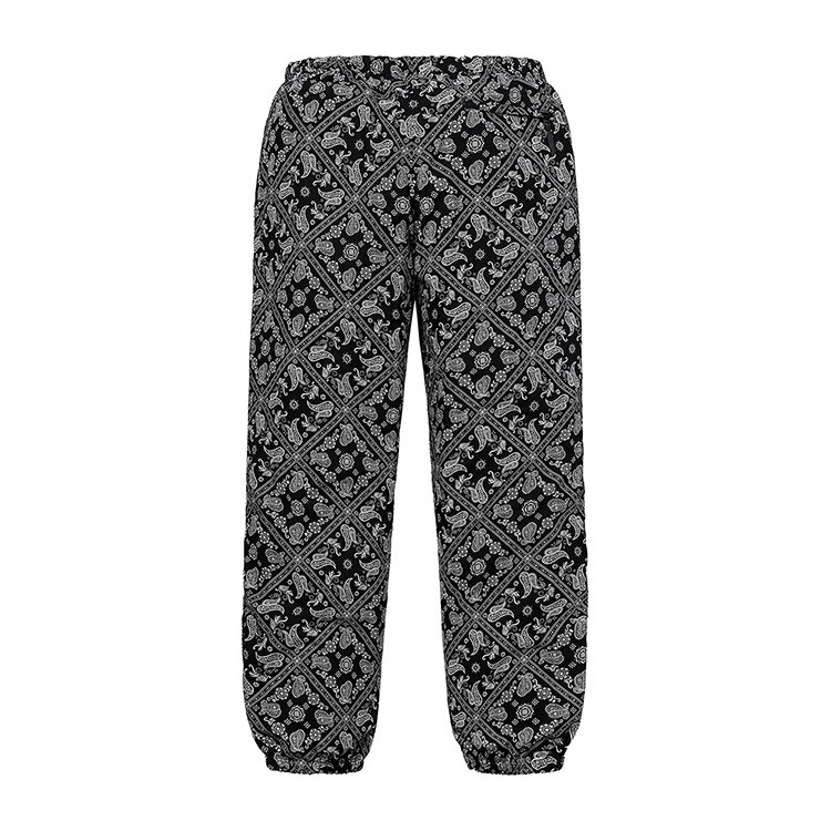 supreme18ss bandana track pant 腰果花 裤子 校裤