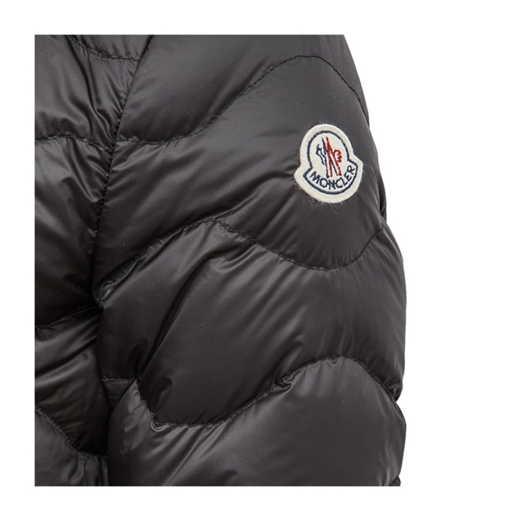 【18秋冬】moncler/蒙克莱 男士黑色尼龙肩袖刺绣徽章夹克