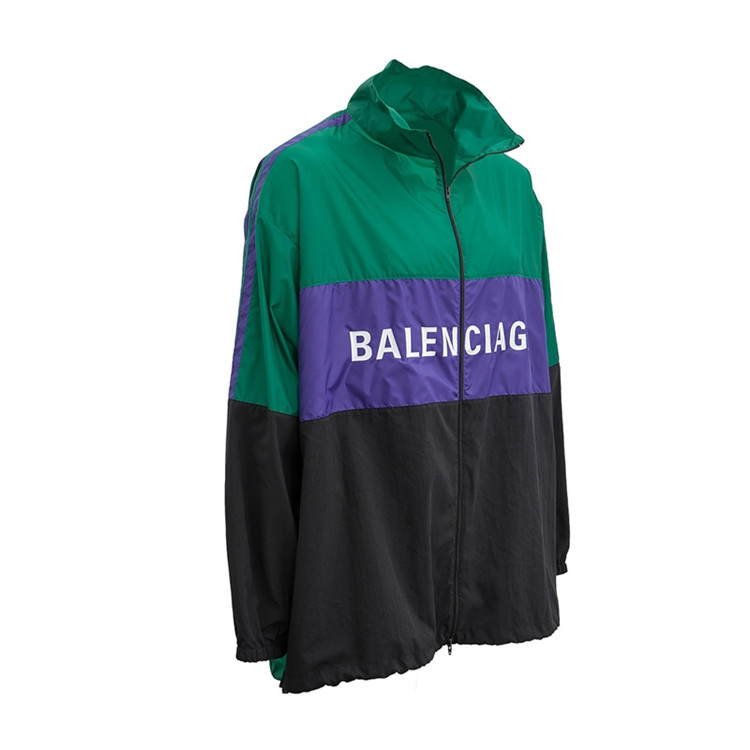 balenciaga/巴黎世家 男士logo 印花拼色外套男士夹克 534317tbo