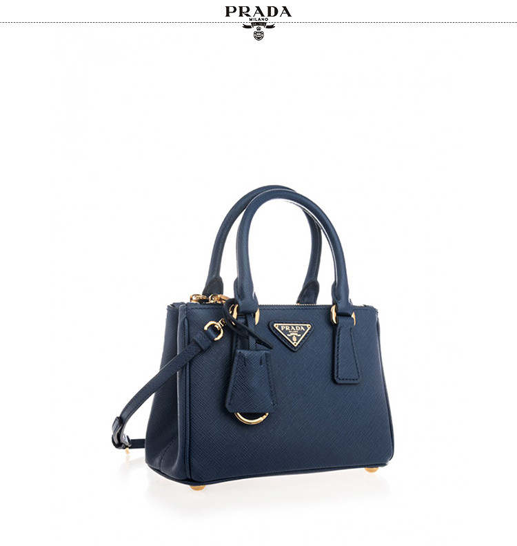 prada/普拉达 女士牛皮手提包 1bh907nzvf0016-034#181019zpy(深蓝色)
