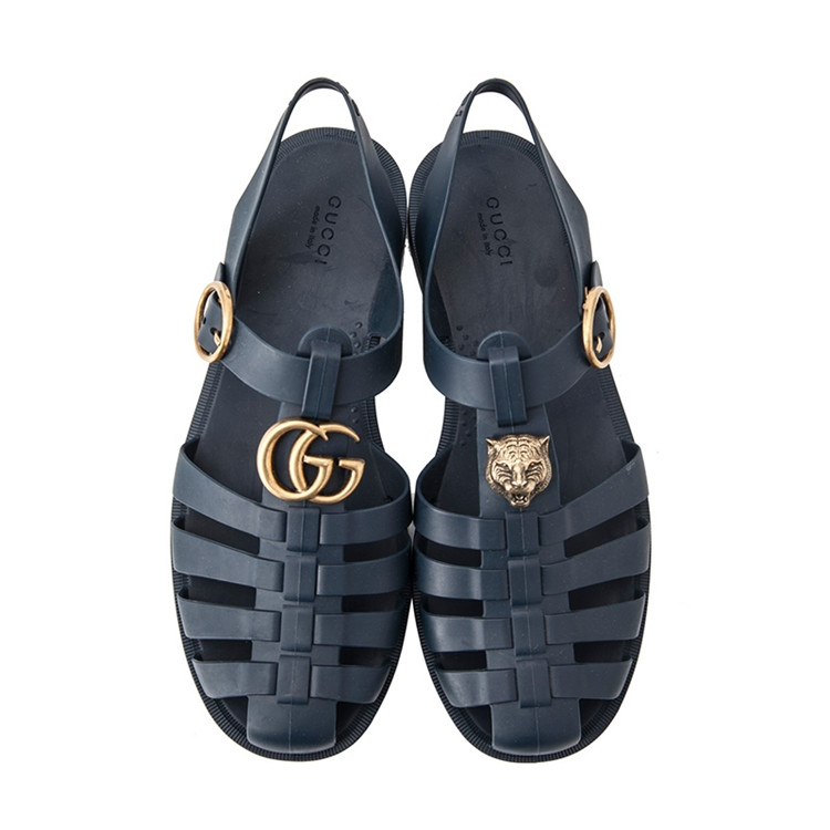 gucci/古驰 rubber男士橡胶扣皮带凉鞋 463463j87004009