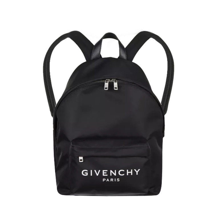 givenchy/纪梵希 男女同款 黑色 givenchy paris印花尼龙背包 双肩包