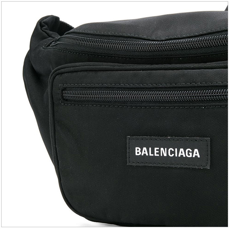 balenciaga 巴黎世家 男士黑色尼龙混纺腰包胸包