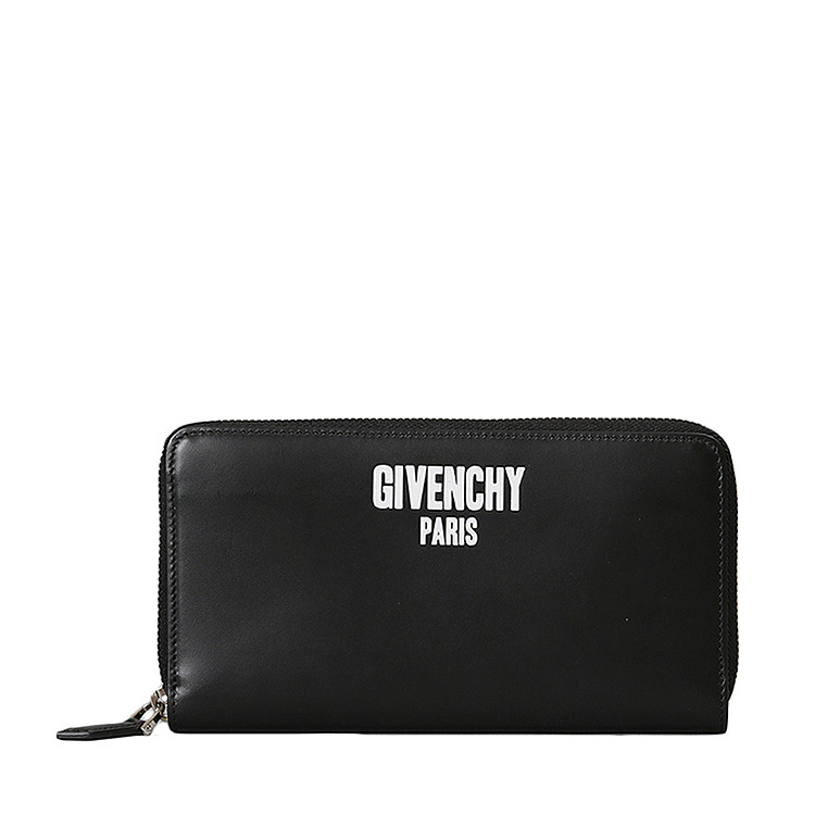 Givenchy\/纪梵希 男女同款 牛皮标志印花拉链钱