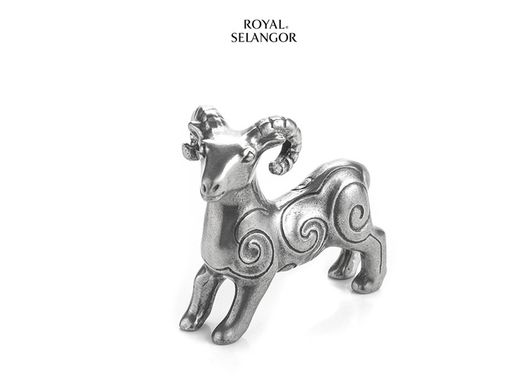 royalselangor/皇家雪兰莪 zodiac十二生肖系列 公羊雕像 装饰摆件品