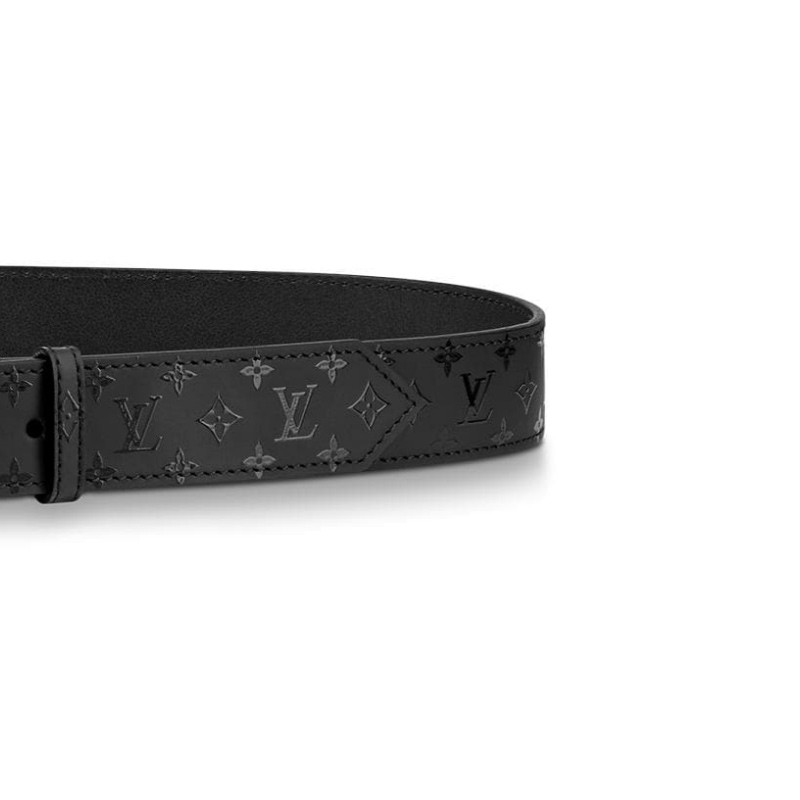 louis vuitton/路易威登lv女士皮带angels 30毫米老花小牛皮腰带 黑色