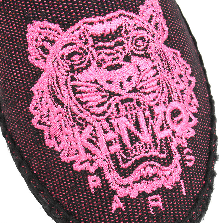 kenzo/高田贤三 女士粉红色老虎绣花棉帆布休闲鞋 f752es180f53 26