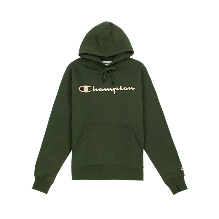 新款】champion/champion冠军 男士秋冬季新款黑体logo连帽长袖卫衣