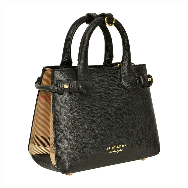 Burberry,burberry的logo图案 burberry/博柏利牛皮the banner迷你house格纹手提包 单肩包 4023712