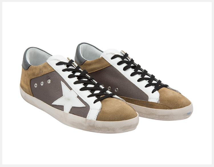 【断码】golden goose deluxe brand ggdb 男士黑色系带搭配黄色