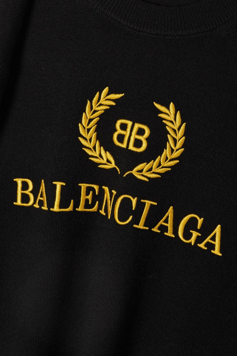 balenciaga/巴黎世家 18秋冬新款 刺绣羊毛毛衣