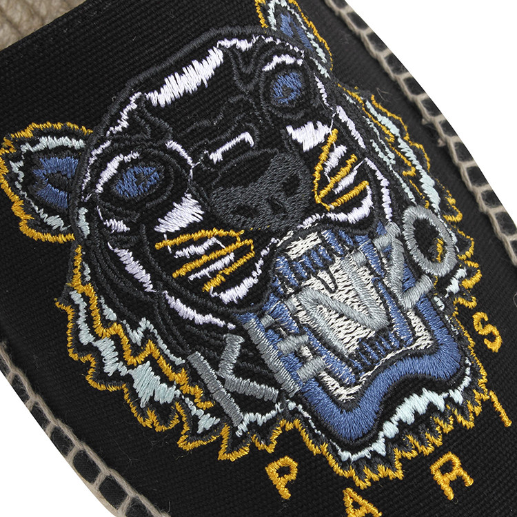 kenzo/高田贤三 男士一脚蹬虎头休闲鞋布鞋 m61521 black 黑色 40