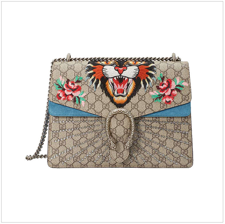 【包邮包税】gucci 古驰 20春夏 女士logo标志印花复古时尚单肩包斜