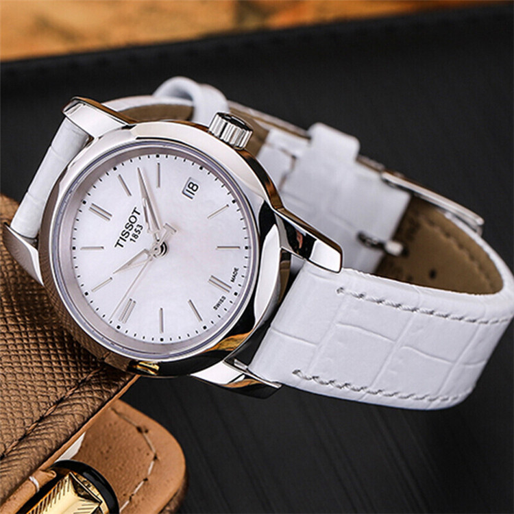tissot/天梭 经典系列皮质表带石英女士腕表 t033.210.16.111.00