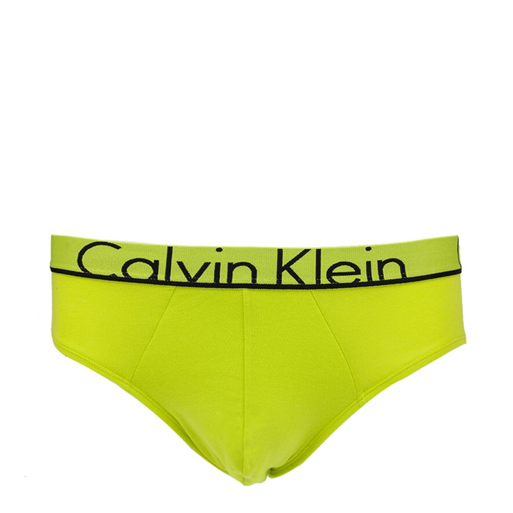 【包税】calvin klein卡尔文克莱恩 logo边腰带三角内裤 荧光黄 m