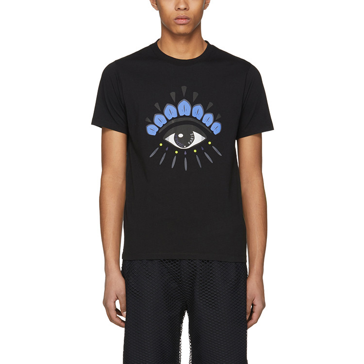 kenzo/高田贤三 2018春夏新品男士黑色棉质眼睛图案短袖t恤 5ts049 4