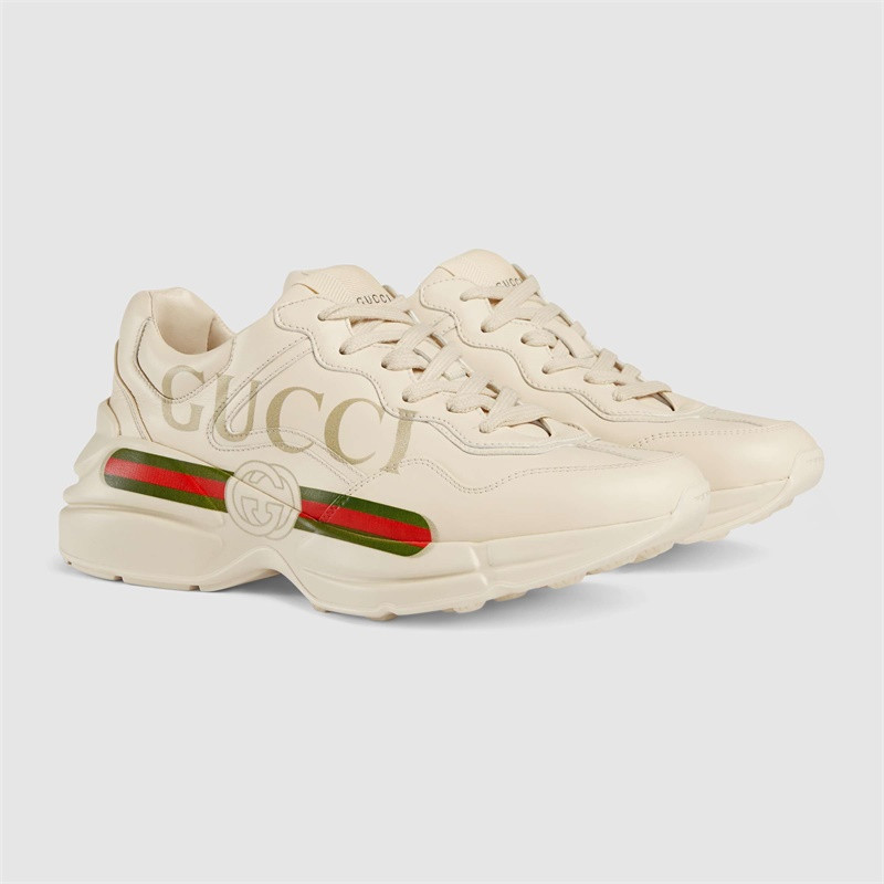 gucci/古驰 logo大印花米白色休闲老爹鞋 528892