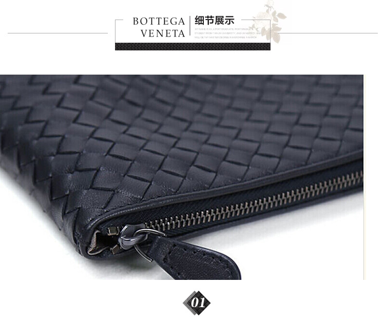 【包税】bottega veneta/葆蝶家 男士羊皮深蓝色手拿包 bv256400v001