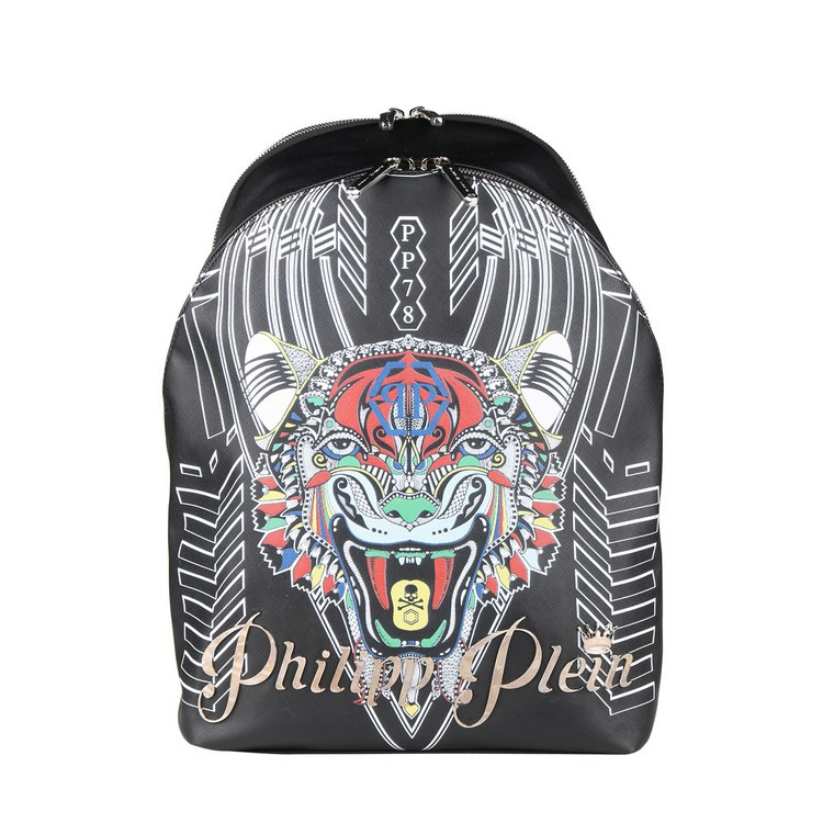 philipp plein/菲利普·普兰 男士黑色双肩包 背包backpacks p13mba