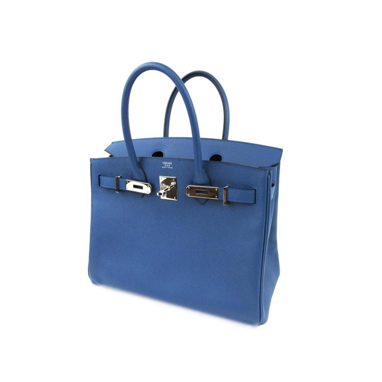 hermes/爱马仕 birkin30蓝色手提包【a级已使用】