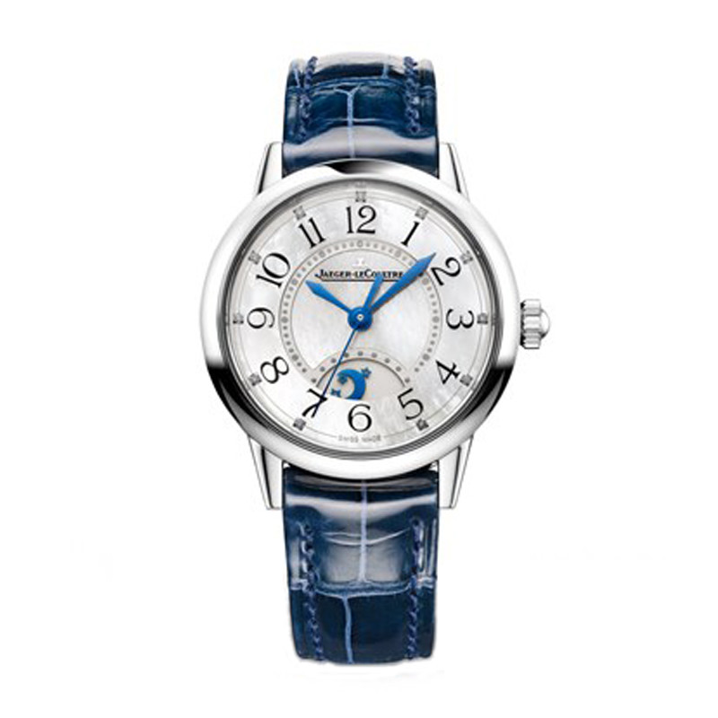 jaeger-lecoultre(积家)约会系列黑色盘面表圈镶钻q3478421腕表