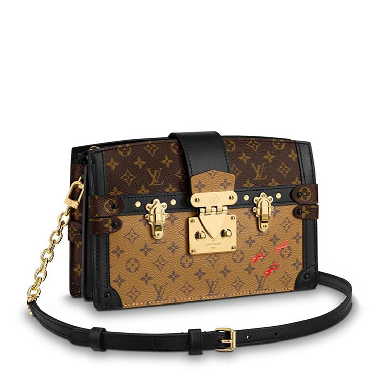 11可用券】louisvuitton/路易威登trunkclutch系列女士epi皮质手袋m