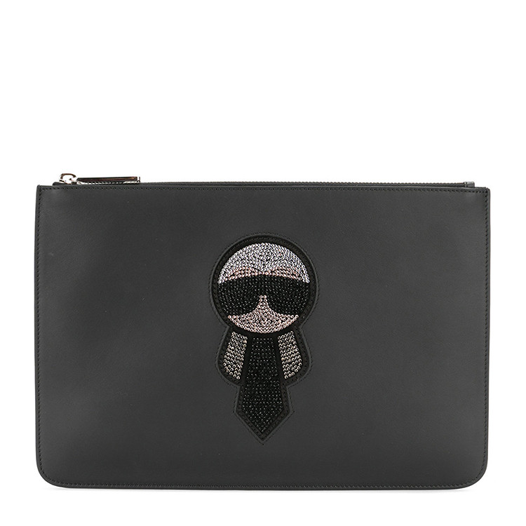 fendi(芬迪)黑色小恶魔眼睛手包