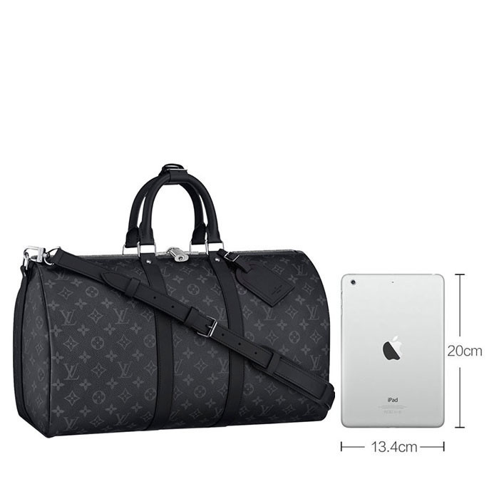 louisvuitton/路易威登monogrameclipse系列男士旅行包黑色老花经典