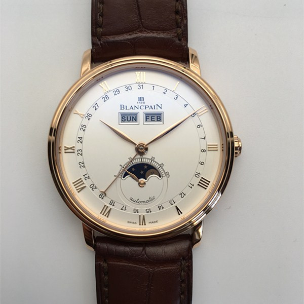 blancpain/宝珀villeret系列男士自动机械腕表 6263-3642a-55b