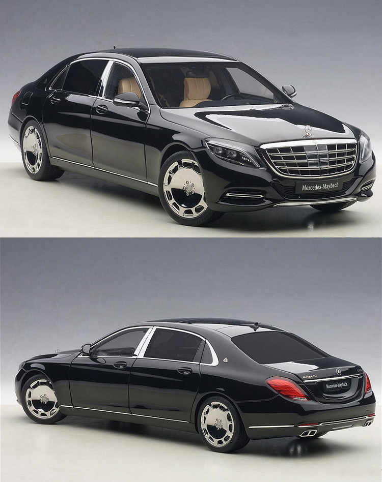 奔驰 迈巴赫 s-klasse s600合金仿真汽车模型摆件礼品黑色银灰色