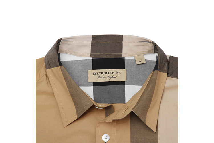 Burberry,burberry的logo图案 【18秋冬】burberry/博柏利 格纹尖领男士长袖衬衫服饰 8004827