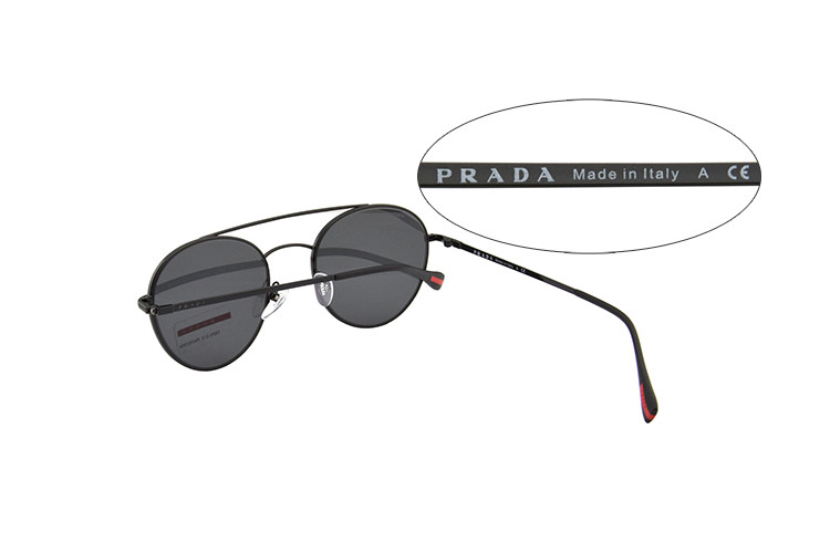 prada/普拉达 男女款太阳镜 时尚复古圆框金属轻薄墨镜眼镜 sps51ss 7