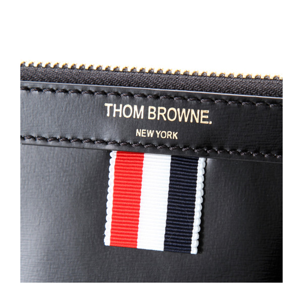 【新款】thom browne/thom browne 牛皮 船锚图案 黑色男士手拿包