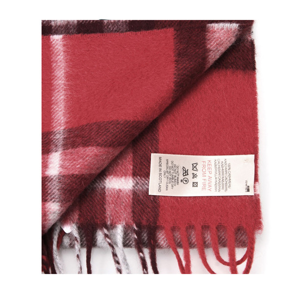 burberry/博柏利 山羊绒红色经典格纹围巾