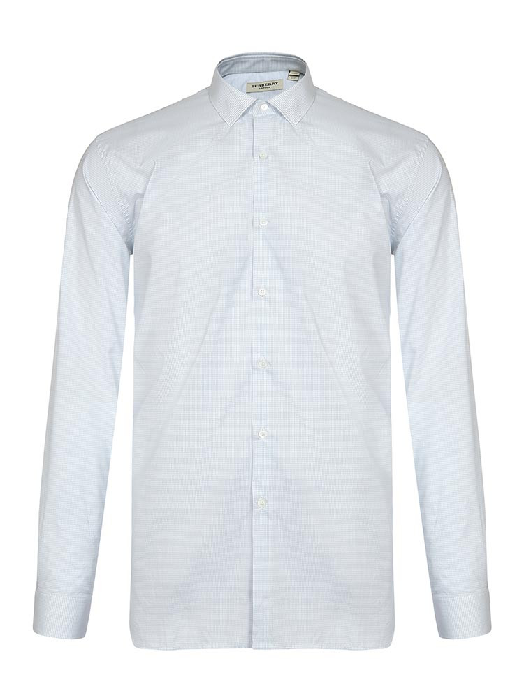 burberry/博柏利 男士长袖衬衫 纯棉白色简约男士长袖衬衫