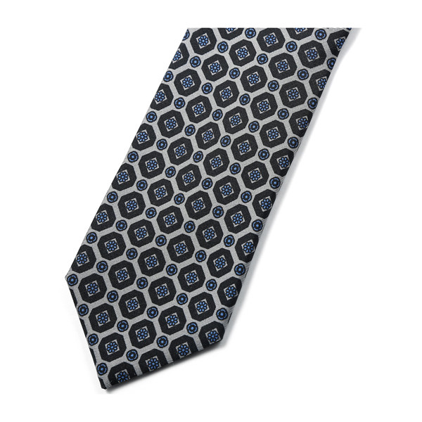 prada/普拉达 领带 桑蚕丝蓝色几何印花点缀男士领带