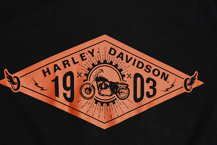 harley-davidson/哈雷戴维森纯棉圆领logo印花男士短袖t恤休闲