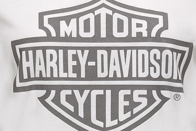 harley-davidson/哈雷戴维森女士短袖t恤纯棉logo印花圆领简约休闲t恤