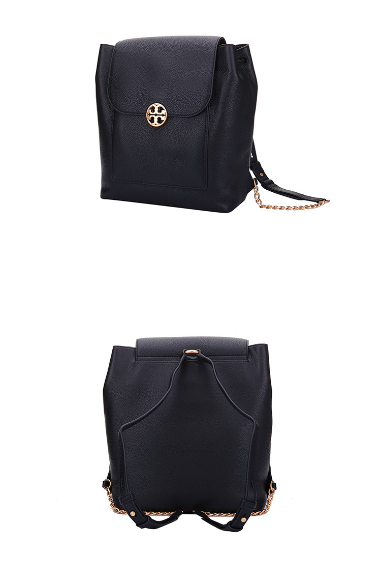 tory burch/汤丽柏琦 女士经典双t标志皮质双肩包 背包 48733