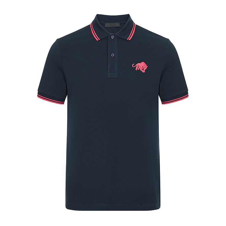 prada/普拉达 纯棉简约时尚动物logo男士短polo