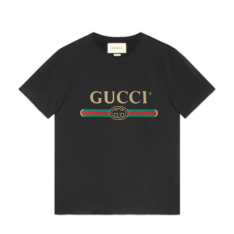 gucci/古驰 18春夏新款 纯棉印花圆领男士短袖t恤 440103 x3f05 1508