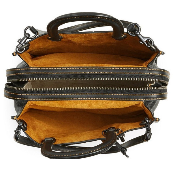 coach/蔻驰 专柜新款1941系列牛皮手提斜挎单肩绣花女士包 57230 黑色