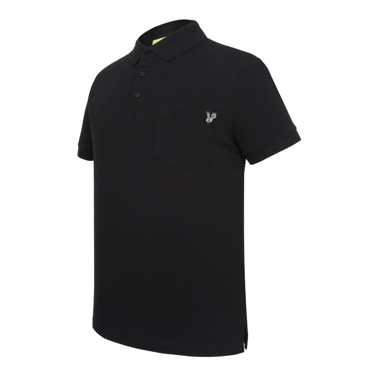 versace jeans/范思哲牛仔 【17春夏】黑色翻领小logo标志男士短polo