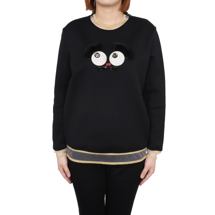 【FENDI芬迪 女卫衣】FENDI\/芬迪 黑色圆领女