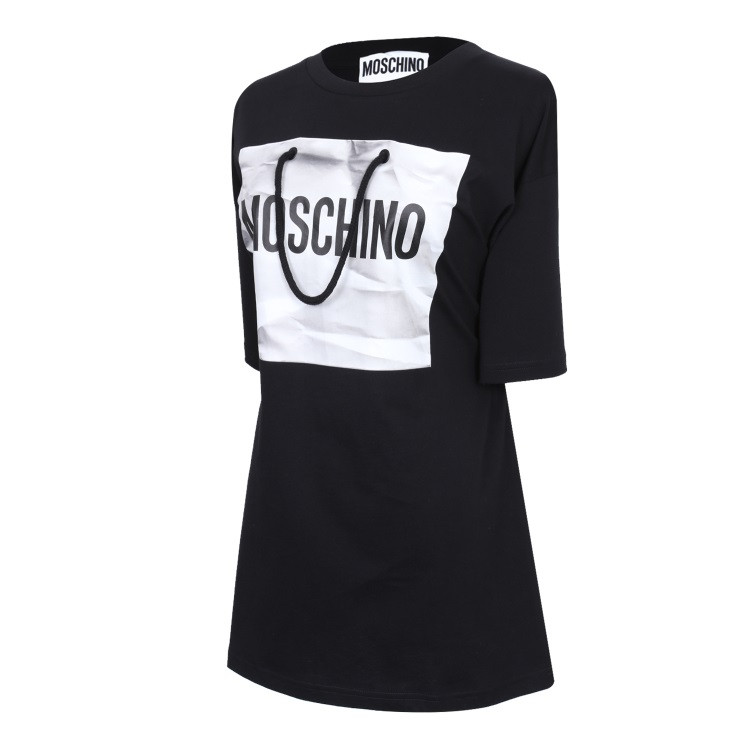 moschino couture/moschino couture 黑色女士短袖t恤 da0707 5440