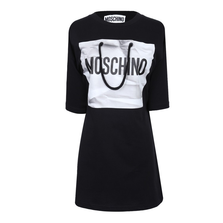 moschino couture/moschino couture 黑色女士短袖t恤 da0707 5440