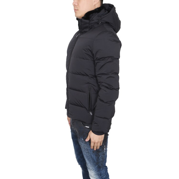fendi/芬迪【18秋冬】黑色连帽老佛爷男士羽绒服faa562 a0em gme