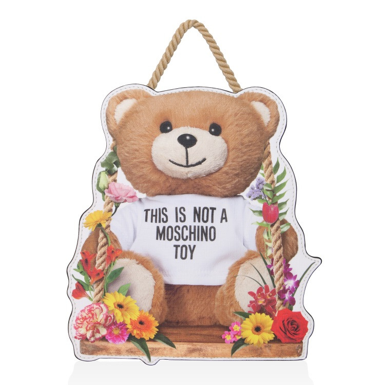 moschino/莫斯奇诺 女士混色小熊形状皮质双肩包a7637 8210 2888