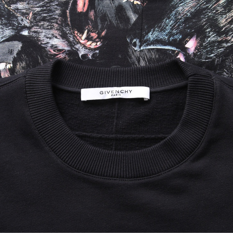 givenchy/纪梵希 黑色圆领猴子印花图案男卫衣 16f7308 653 001